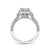 Mars Bridal Vintage Princess Halo Hand Engraved with Milgrain Detailing & Embellished Profile Diamond Engagement Ring 25965