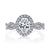 Mars Bridal Oval Halo w/ Interwoven Shank Diamond Engagement Ring 25366