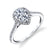 Mars Bridal Classic Pear Shaped Halo Diamond Engagement Ring 25467