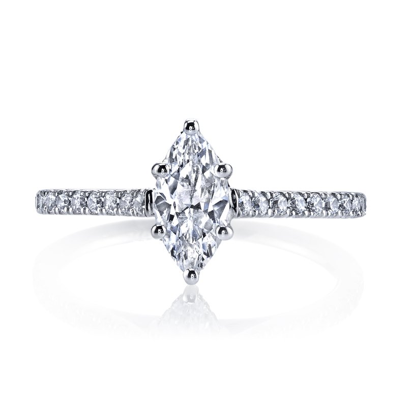 Mars Bridal Classic Marquise Center Diamond Engagement Ring 25451