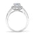 Mars Bridal Cushion Halo Round Center w/ Infinity Twist Shank Diamond Engagement Ring 25560