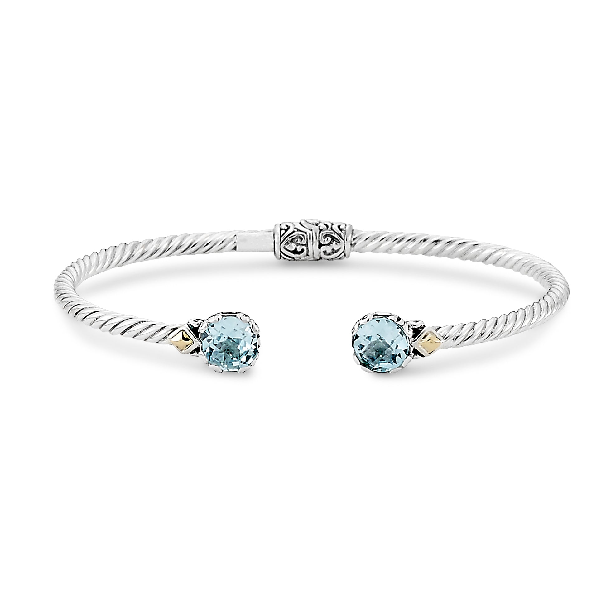 Samuel B. Blue Topaz Birthstone Glow Bangle Bracelet - December