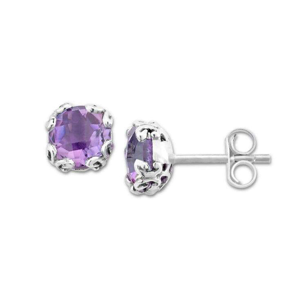 Samuel B. Amethyst Birthstone Glow Stud Earrings - February