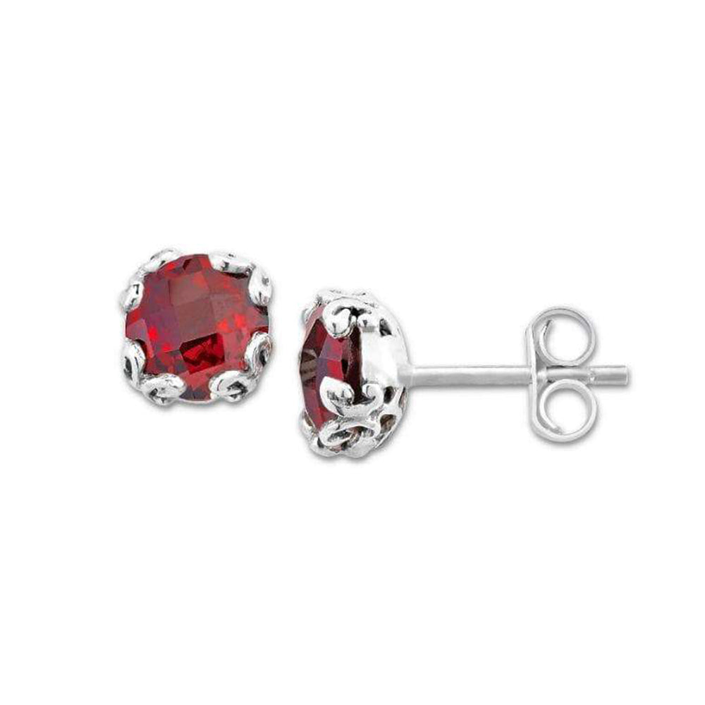 Samuel B. Garnet Birthstone Glow Stud Earrings - January