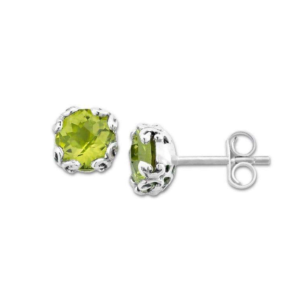 Samuel B. Peridot Birthstone Glow Stud Earrings - August