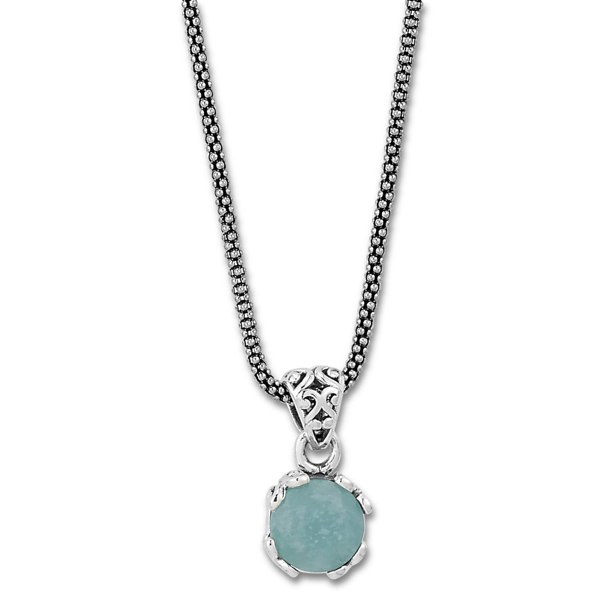 Samuel B. Aquamarine Birthstone Glow Necklace - March