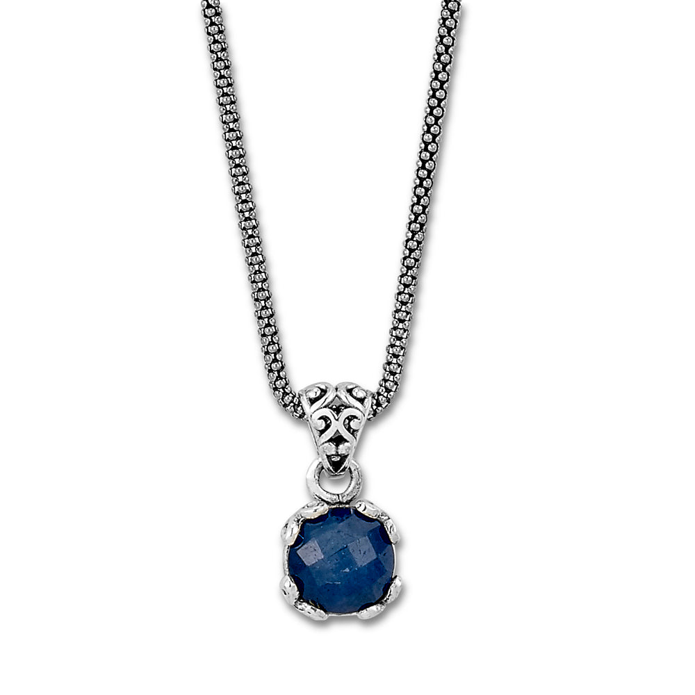 Samuel B. Blue Sapphire Birthstone Glow Necklace - September