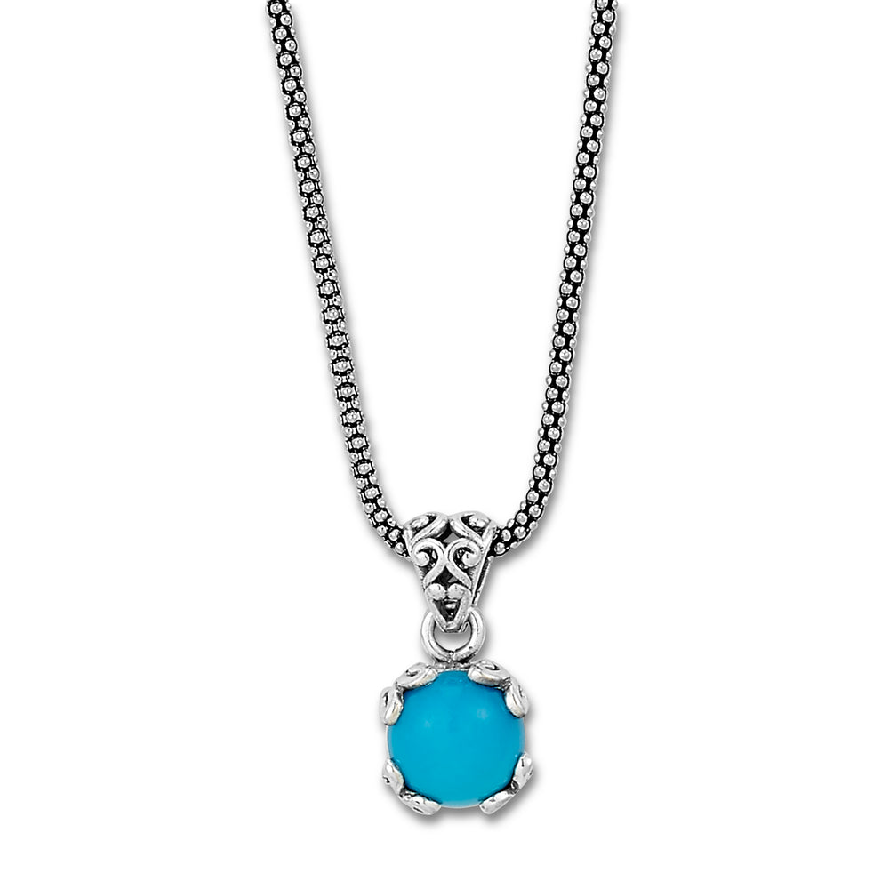 Marina Sleeping Beauty Turquoise Charm Necklace | Laura Foote Designs