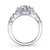 Mars Bridal Single Prong Round Halo Diamond Engagement Ring 25593