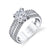 Mars Bridal Timeless Triple Row w/ European Shank Diamond Engagement Ring R281