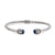 Samuel B. Sienna Blue Pearl 18K & Sterling Silver Twisted Cable Bangle Bracelet