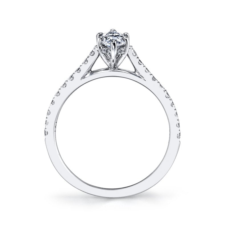 Mars Bridal Classic Marquise Center Diamond Engagement Ring 25451