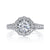 Mars Bridal Signature Round Petal Halo & Embellished Profile Diamond Engagement Ring 26006