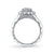 Mars Bridal Signature Round Petal Halo & Embellished Profile Diamond Engagement Ring 26006