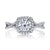 Mars Bridal Cushion Halo Round Center Infinity Shank Diamond Engagement Ring 25136