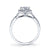 Mars Bridal Cushion Halo Round Center Infinity Shank Diamond Engagement Ring 25136