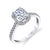 Mars Bridal Classic Emerald Shaped Halo Diamond Engagement Ring 26500