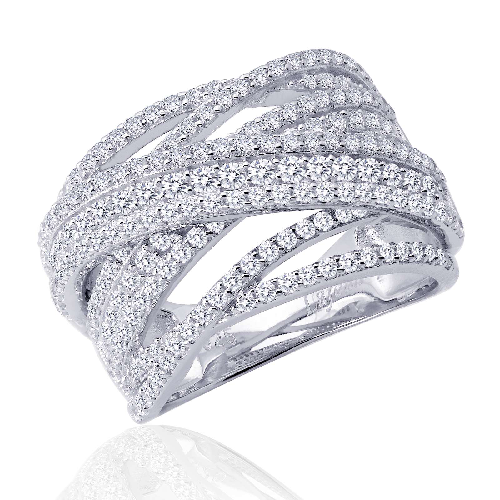 Lafonn Simulated Diamond Pave Glam Anniversary Ring 7R012CLP05