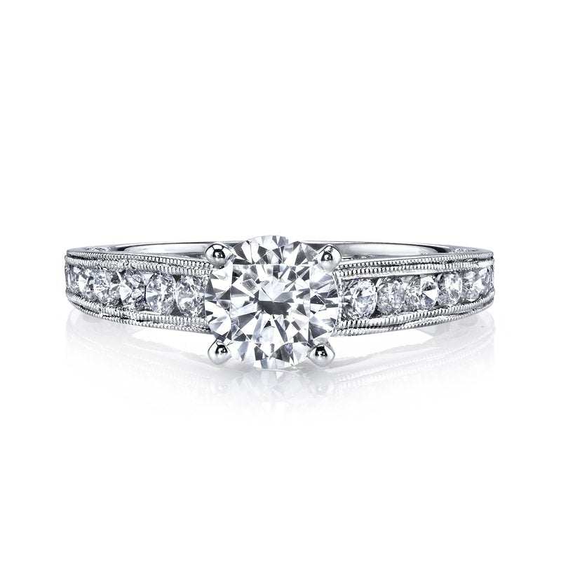 Mars Bridal Signature Peek-A-Boo Accents &amp; Channel Set Diamond Engagement Ring 25836