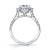 Mars Bridal Cushion Halo Round Center w/ Accent Detailing Diamond Engagement Ring 25574