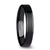 Thorsten Octavius Flat Black Ceramic Ring w/ Brushed Center & Polished Edges (4-8mm) C1250-FBCC