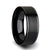 Thorsten Octavius Flat Black Ceramic Ring w/ Brushed Center & Polished Edges (4-8mm) C1250-FBCC