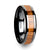 Thorsten Sagon Wood Black Ceramic Ring w/ Polished Bevels & Teak Wood Inlay (6-10mm) C1960-TKWI