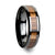 Thorsten Zebrano Black Ceramic Ring w/ Beveled Edges & Real Zebra Wood Inlay (6-10mm) C1961-ZBWI