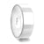 Thorsten Lucent Flat Polish Finished White Ceramic Wedding Ring (6-8mm) C1974-FPW