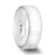 Thorsten Glacier White Ceramic Wedding Band w/ Beveled Edges & Polished Finish (6-8mm) C1973-BPBE