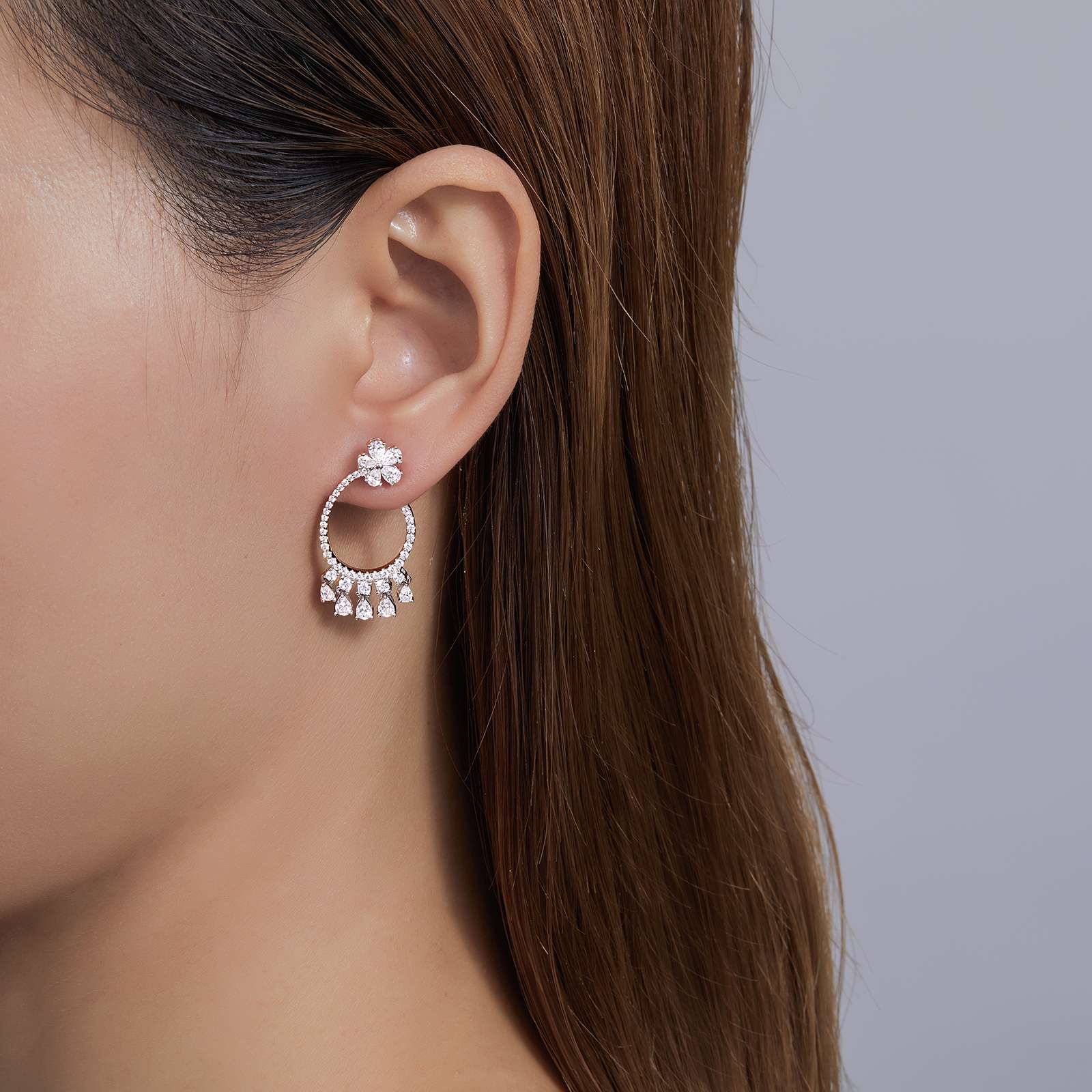 Lafonn Simulated Diamond Exquisite Chandelier Drop Earrings 8E035CLP00