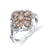 14K Two-Tone Gold 0.50ct. Diamond Detailed Filigree Fashion Ring