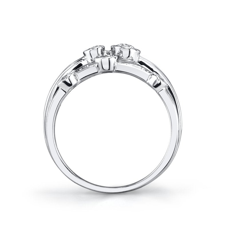 14K White Gold 0.52ct. Bezel Set Diamond Fashion Band