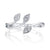 14K White Gold 0.10ct. Diamond Petal Motif Fashion Ring