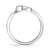 14K White Gold 0.10ct. Diamond Petal Motif Fashion Ring
