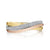 14K Tri-Tone Gold 0.10ct. Multi Band Crossover Fashion Ring