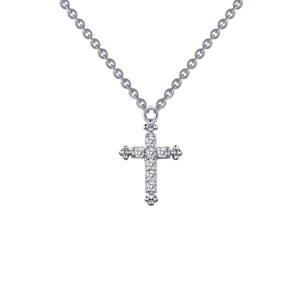 Lafonn Simulated Diamond 0.07ct Cross Necklace 9N023CLP