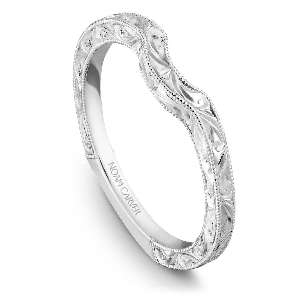 Noam Carver Hand Engraved Wedding Band B001-02EB