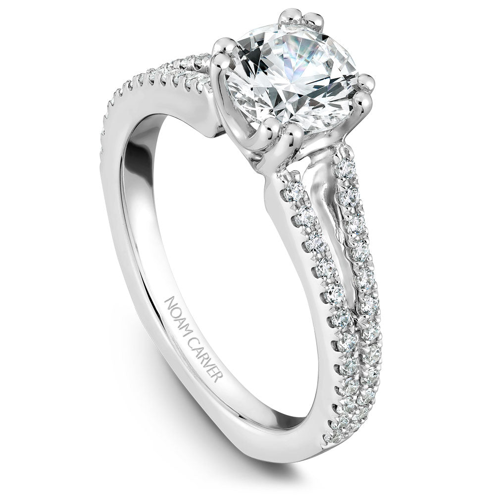 Noam Carver Split Shank Diamond Engagement Ring B001-03A