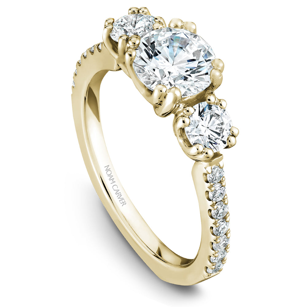 Noam Carver Three Stone Diamond Engagement Ring B001-05A