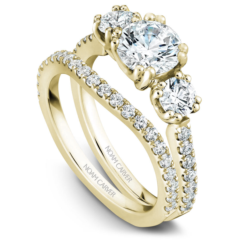 Noam Carver Three Stone Diamond Engagement Ring B001-05A