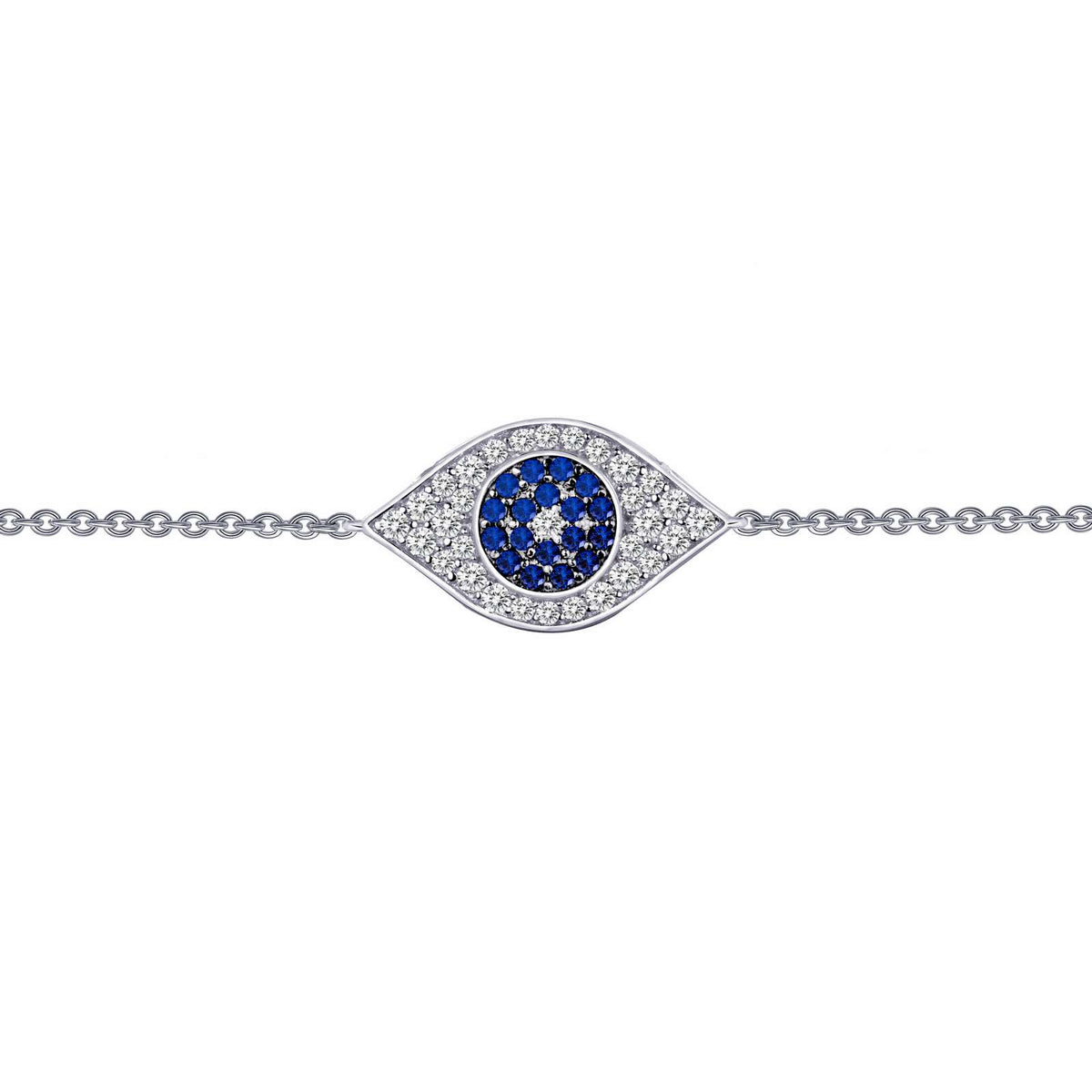 Lafonn Simulated Diamond &amp; Blue Sapphire Evil Eye Bracelet B0026CSP