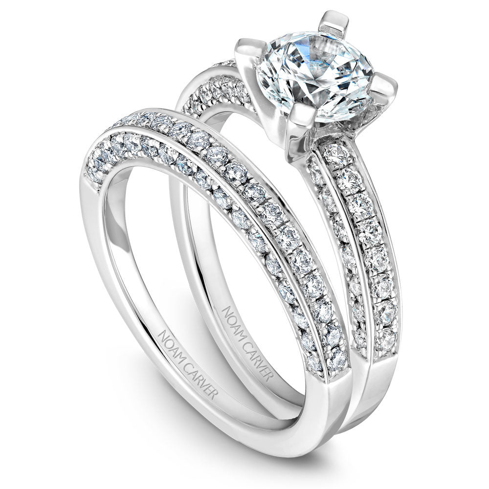 Noam Carver Diamond Wrapped Engagement Ring B003-01A