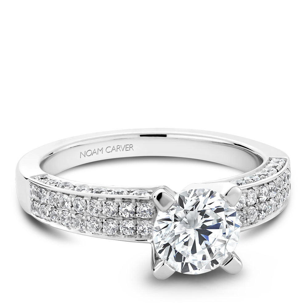 Noam Carver Micro Pavé Diamond Engagement Ring B003-02A