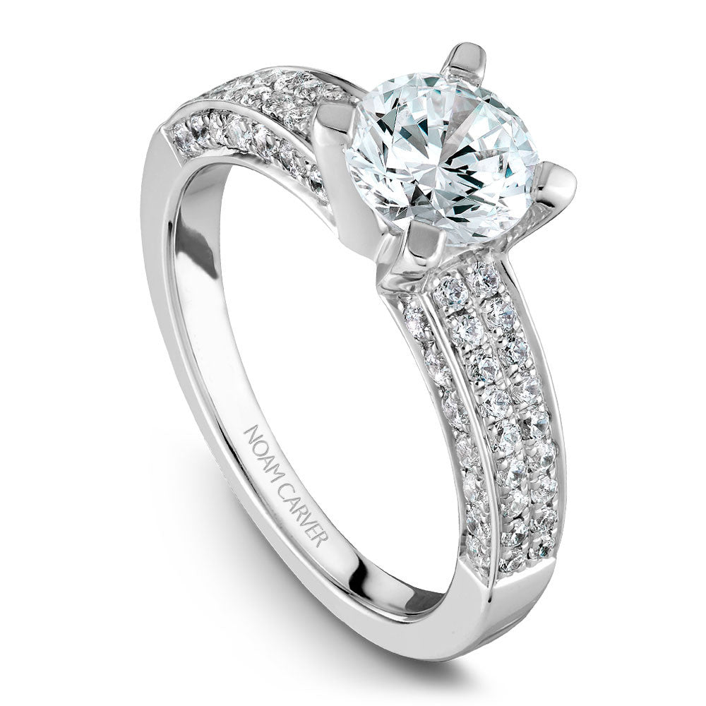 Noam Carver Micro Pavé Diamond Engagement Ring B003-02A