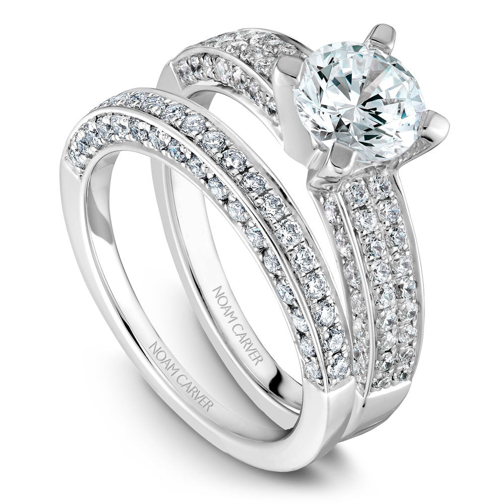 Noam Carver Micro Pavé Diamond Engagement Ring B003-02A