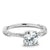 Noam Carver Hand Engraved Solitaire Engagament Ring with Diamond Peek-A-Boo Halo B004-02EA