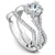 Noam Carver Twisted Shoulder Diamond Engagement Ring with Diamond Peek-A-Boo Halo B004-03A