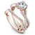 Noam Carver Twisted Shoulder Diamond Engagement Ring with Diamond Peek-A-Boo Halo B004-03A