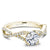 Noam Carver Twisted Shoulder Diamond Engagement Ring with Diamond Peek-A-Boo Halo B004-03A